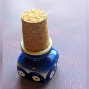 Polish Pottery Evil Eye 2" Bottle Stopper Blue Eyes